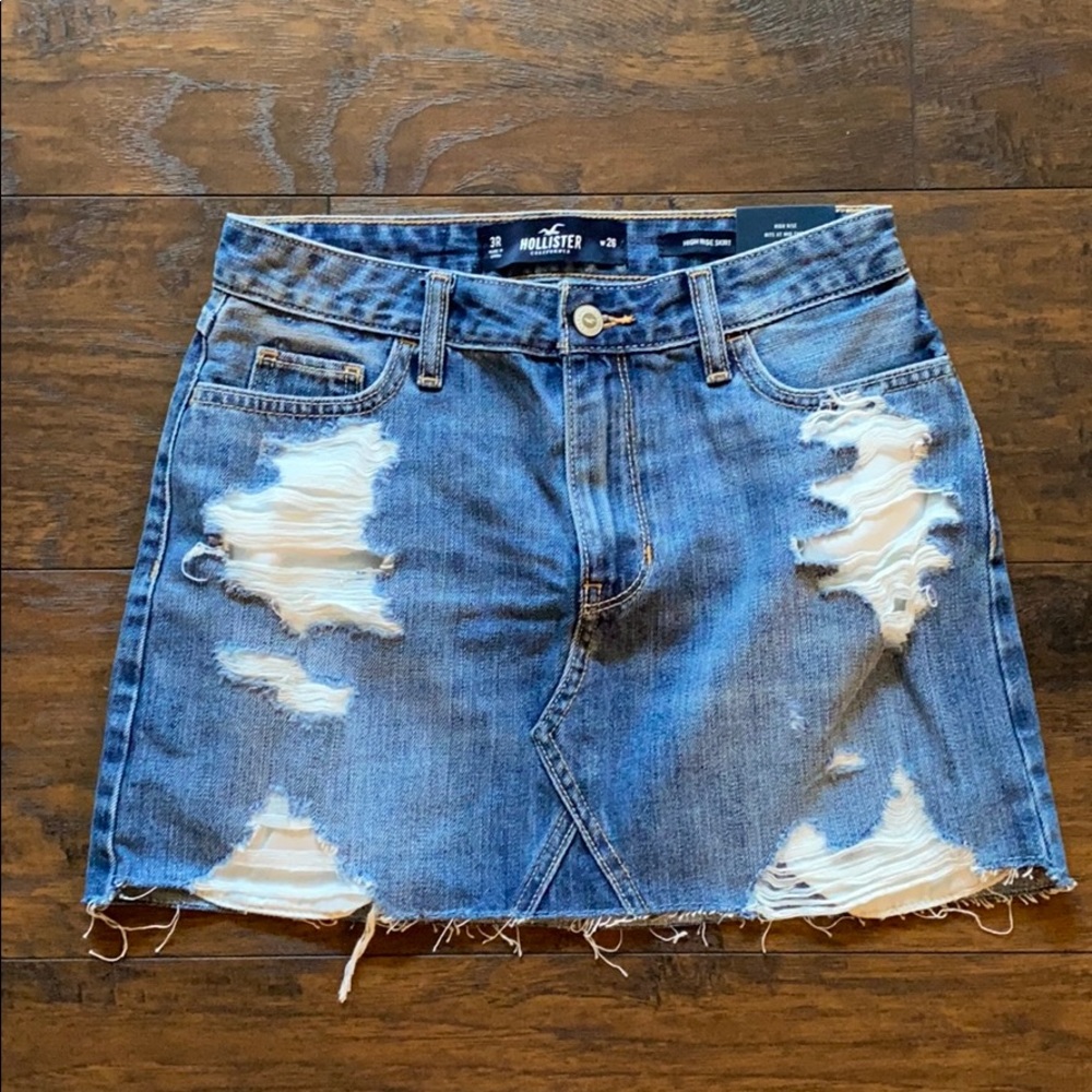 Hollister High Rise Denim Skirt